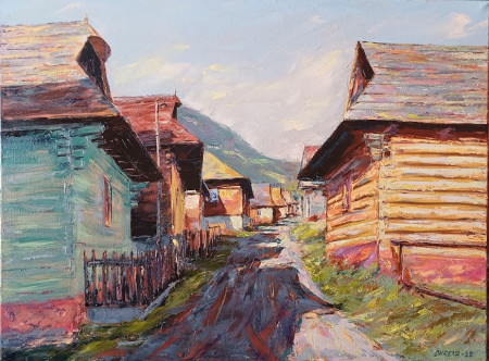 Vlkolínec od Horniakov, olej, 60x80, 2025