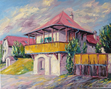 Bláhovská Búda v Skalici, olej, 40x50, 2025