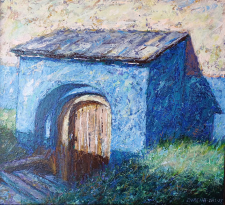 Z Hrubej Vrbky, akryl, 50x54, 2025